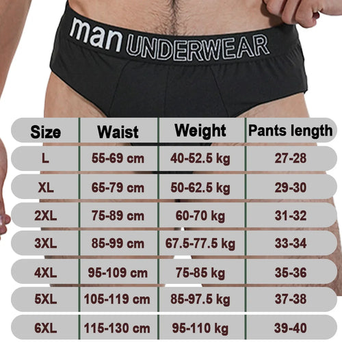 4Pcs Men‘s Large Briefs Mens Comfortable Underpants Man Sexy Gifts Underwear Stunend Breathable Triangle Panties Para Hombres