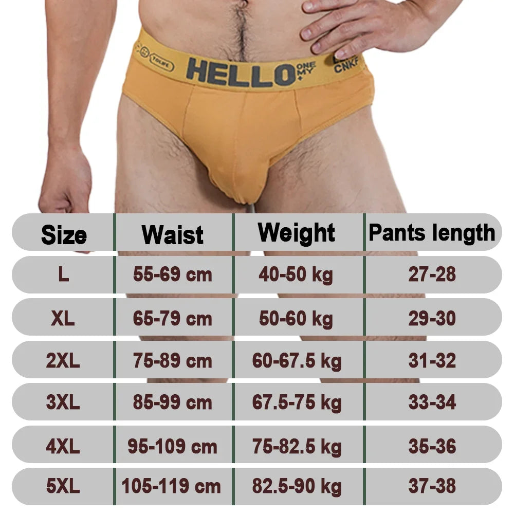 2Pcs L-5XL Mens Letter Briefs Plus Size Men Underwear Student Fashion Panties Breathable Male Elastic Underpants Gifts for Man
